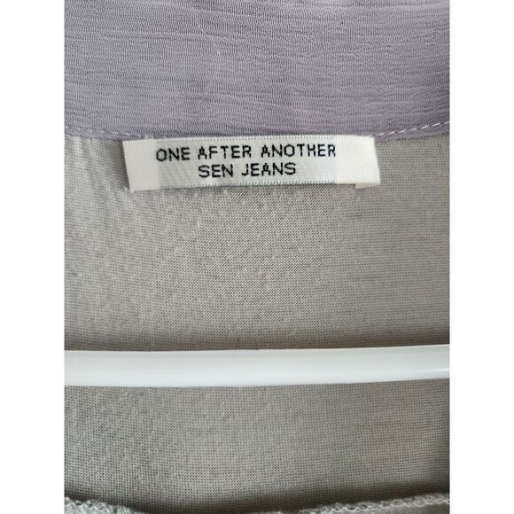 One After Another Sen Jeans Womens Sz M Knee Length Dress Gray Romantic - Picture 2 of 4